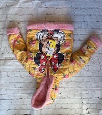 DISNEY Junior MINNIE  Size 5  Reversible  Puffer  Faux Fur  Hooded Jacket