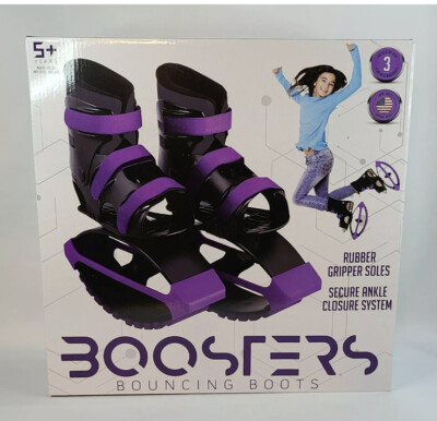 Madd Gear Boosters Bouncing Boots, Purple & Black, Rubber Soles, Youth Size 3-6