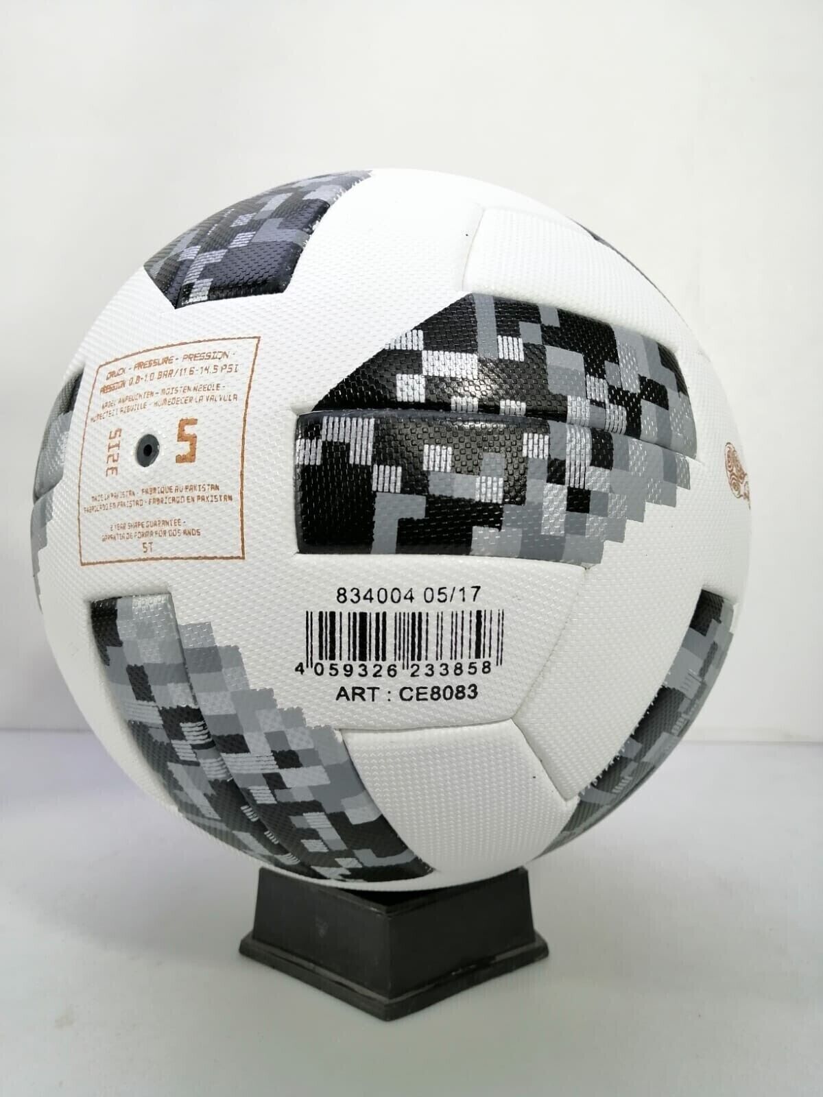 adidas Telstar 18 World Cup Mini Ball - White & Silver