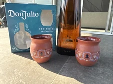 Don Julio Tequila Cantaritos Clay Cups Set Of 2 Will Ship In Original Box.
