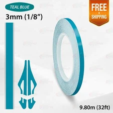 AQUA BLUE 1/8" 3mm PIN STRIPE Car Model Bike Streamline TAPE Decal Vinyl Sticker