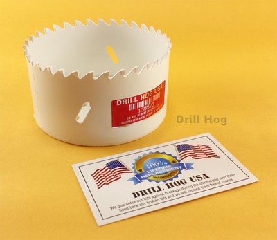 3-1/2'' Carbide Hole Saw Carbide Tipped Holesaw Lifetime Warranty Drill Hog USA 
