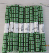 FAT QUARTERS...LOT OF 9...GREEN. 18 x 21