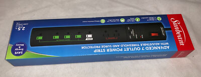 6X Sunbeam  Advanced 7 Outlet Power Strip with Surge Protector BRAND NEW!!!!!
