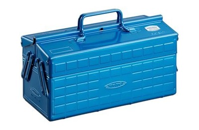 TOYO Steel Two-Tier Tool Box ST-350 Blue