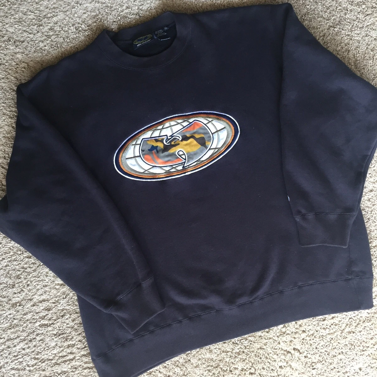 Vintage 90s Wu Wear Crew Neck Sweatshirt XL WU TANG CLAN HIP HOP