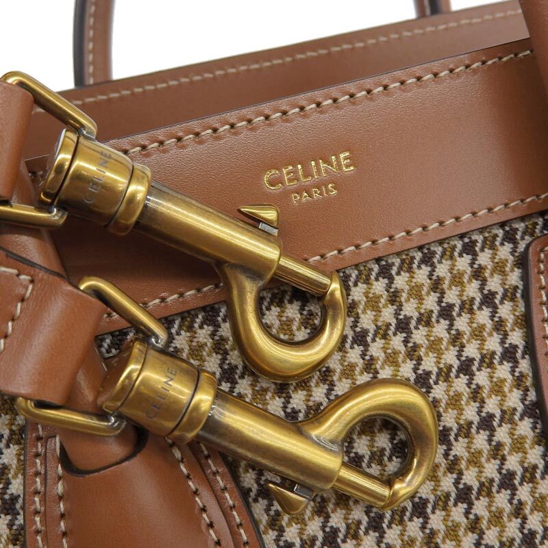 Celine Luggage Nano Shopper 2Way Handbag Shoulder Bag Wool Celine Luggage Nano Shopper 2Way Handbag Shoulder Bag Wool