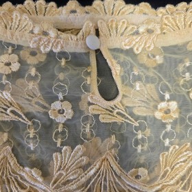 Lise Charmel France Vintage Lace Thong Yellow Panties- Medium