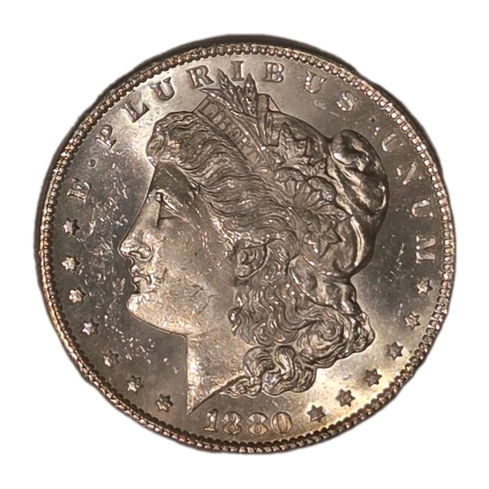 1880-S Morgan Dollar $1 – ICG Certified MS64 – Choice Unc – Strong Strike - Image 2 of 3