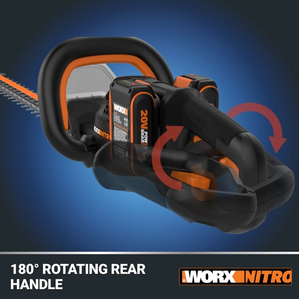 Worx Nitro 40V 24" Cordless Hedge Trimmer WG286-SR - Image 4 of 4