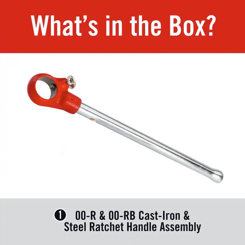 Ridgid 38540 OO-R Manual Pipe Threader Ratchet and Handle Assembly Alloy Steel - Image 2 of 4