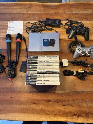 Sony Playstation 2 PS2 Konsole inkl. Singstar, Spiele, Controller getestet