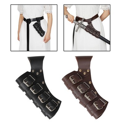 PU Leder Mittelalter Frosch, Samurai Kostüm Assassine Ritter Pirat Rapier für