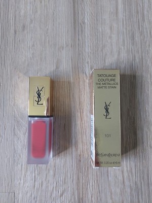 YSL The Metallics Matte Stain ''101 Chrome Red Clash''