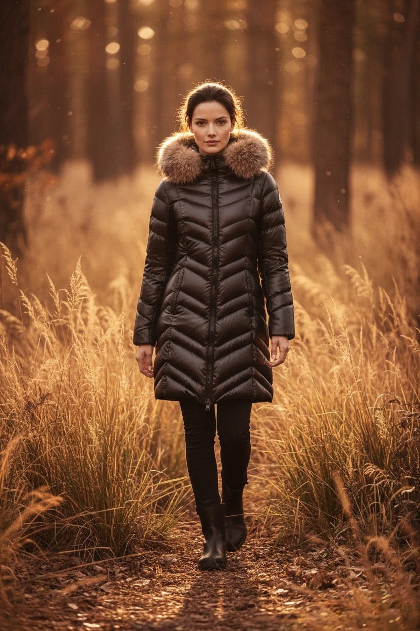 Moncler — Moncler Fulmarus down coat with real fur size 0/34/XS