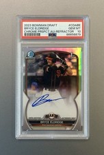 2023 Bowman Draft Bryce Eldridge 1st Auto Refractor /499 Chrome PSA 10 Giants 