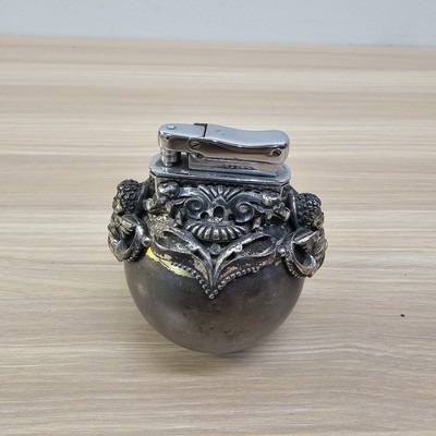 Vintage Collibri Kreissler Table Lighter Ornate Cherub Art Deco 40s West Germany