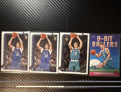 Topps NBA 2024-25 Cooper Flagg Kon Knueppel Rookie 4 Cards Lot, Flagship