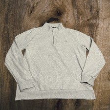 Travis Mathew Newport Sweater Mens XL Gray 1/4 Zip Performance Golf Stretch