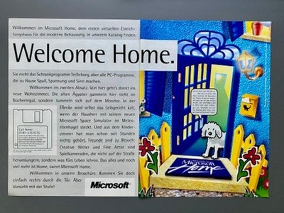 Welcome Home Microsoft Software 90s retro 1994 Vintage Ad Werbung Reklame