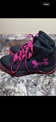 UNDER ARMOR BASKETBALL SHOES BLACK×PINK Under Armour Womens Jet 1259035-064 Black Pink Basketball Shoes