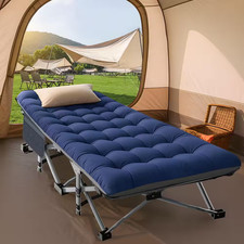 Oversize Folding Camping Cot, 78 In. L X 32 In. W Camp Cot, XL Sleeping Cot with