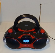 Craig CD6498N Mini Boombox CD-Radio-Aux-W/Cord-Red-2016-FOR PARTS