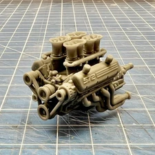 Chevy 572 Engine w/ Air Intake Manifold Short/Tall Stacks 1/25