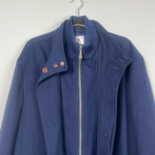 Peter Millar Sebastian Loro Piana Storm System 100% Wolle Navy Car Coat / Gr. XL - Bild 2 von 16