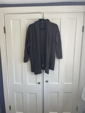 Aerie Cardigan Open Front Chunky Cozy Knit Dolman Sleeve Brown Small Ribbed