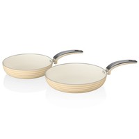 Retro 2Er Pfannenset 20 - 28Cm Aluminium, Induktion, Antihaft-Keramik, Pfoa Frei