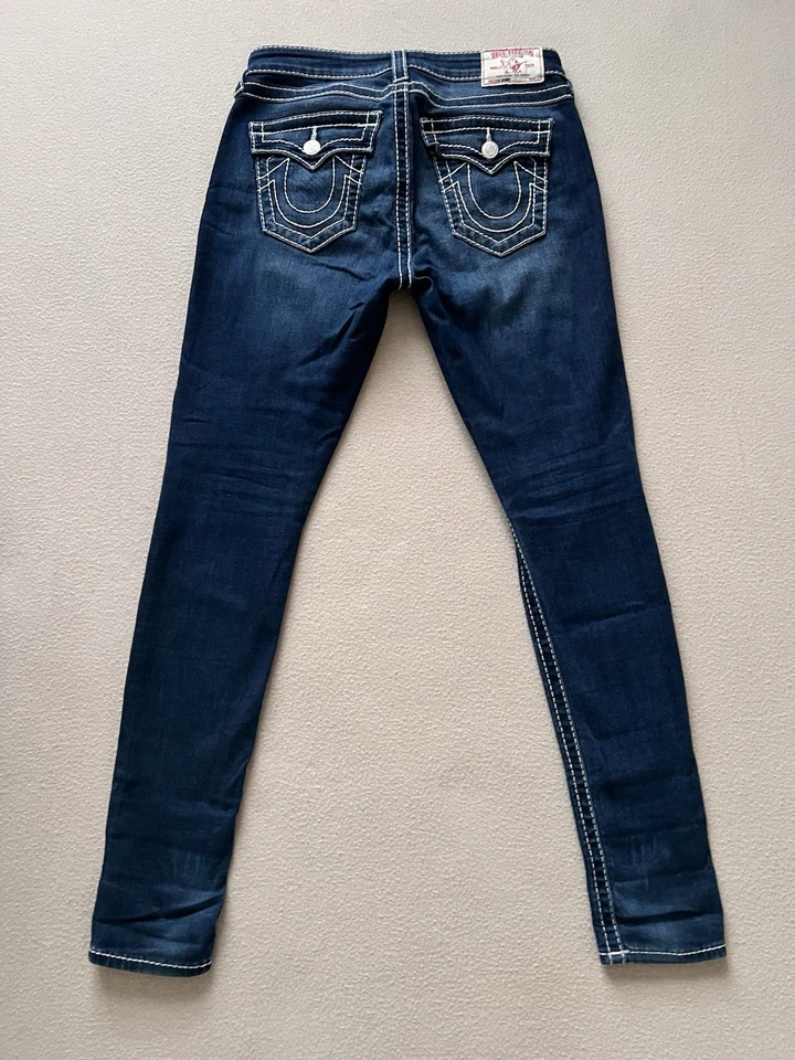 True Religion Curvy Skinny Jeans Women’s 29 WHD Eclipse Big T Flap Style 200873 - Image 2 of 4