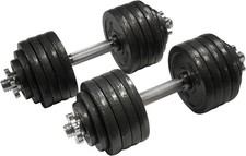 Cap Barbell Adjustable Dumbbell Set 105 LB Pair Black Home Gym Weights
