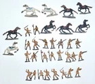 Vintage 1960s Marx Miniature Charge of Bengal Lancers British Plastic Figures