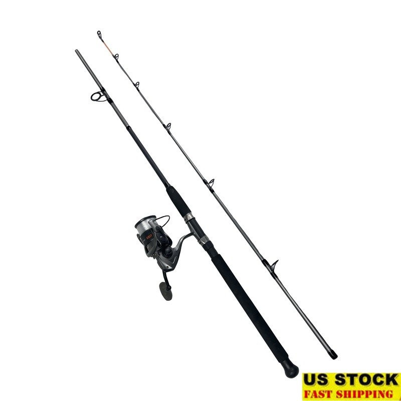 7ft Medium Heavy Fishing Rod Reel Combo Spinning Saltwater F