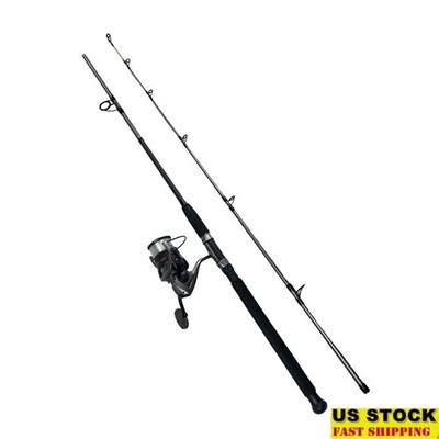 7ft Medium Heavy Fishing Rod Reel Combo Spinning Saltwater Freshwater 5000 New