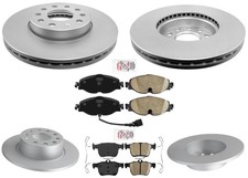 Coated Disc Brake Rotors Ceramic Pads for Volkswagen Taos BASE FWD 2022-2025
