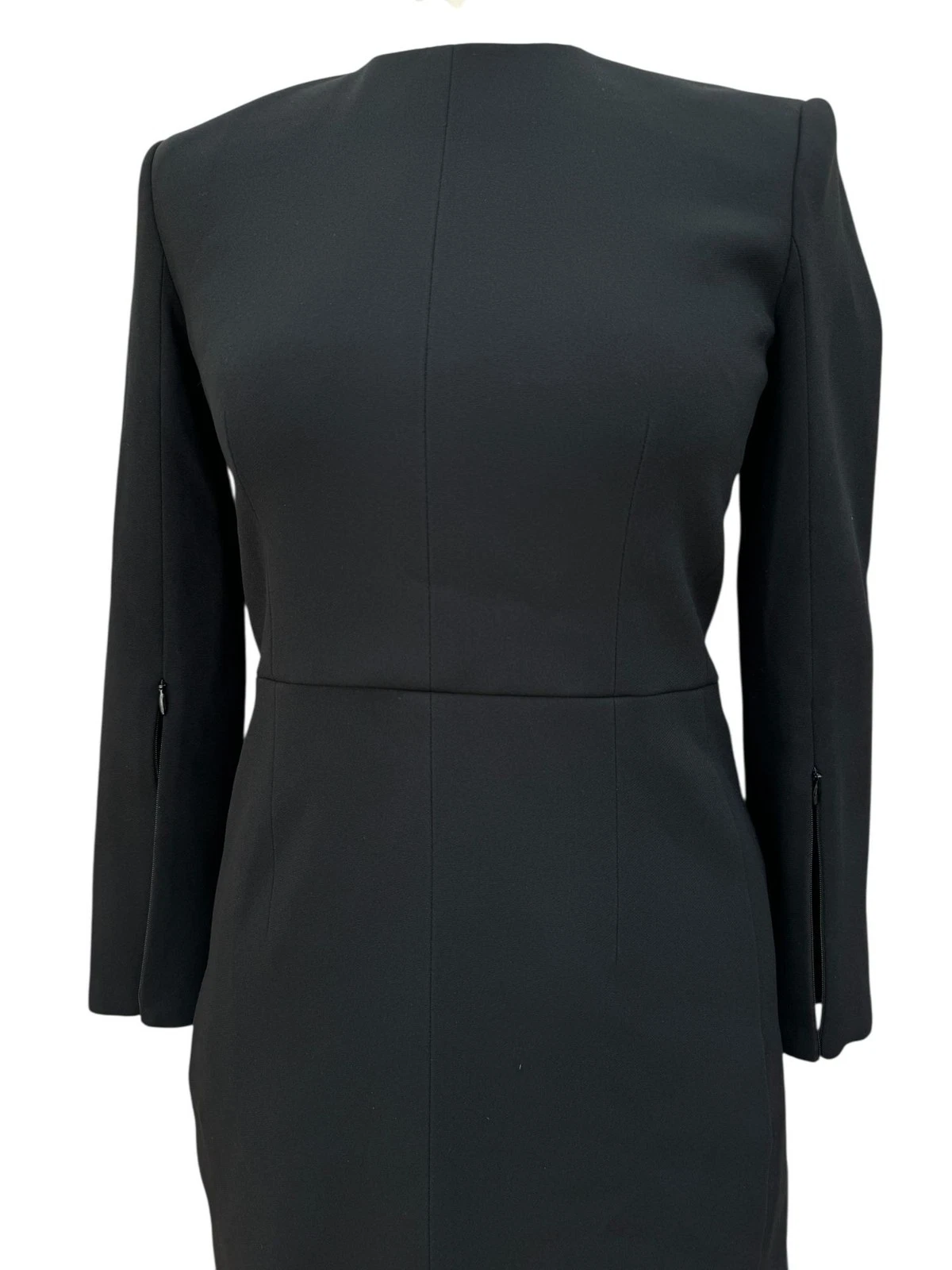 Abito Celine by Phoebe Philo nero strutturato manica lunga taglia 36 (veste dalla XS alla S)