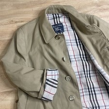 vintage Burberry Trench Coat winter jacket Nova Check men's Beige size M