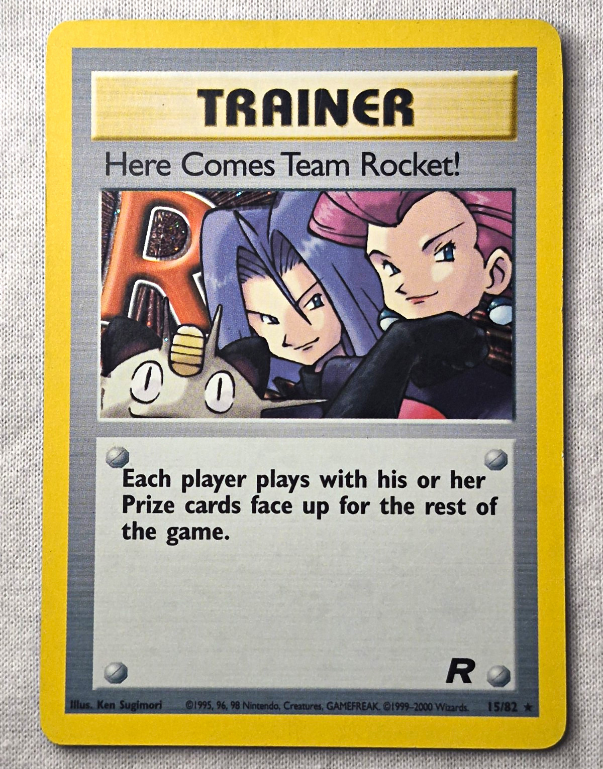 Pokemon Here Comes Team Rocket! 15/82 Team Rocket Holo Rare Unlimited 1999