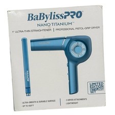BaBylissPRO Nano Titanium Hair Dryer Flat Iron Set Limited Edition