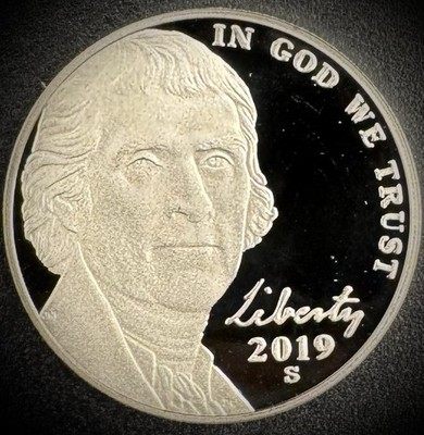 2019-S Jefferson Nickel GEM PROOF DEEP ULTRA CAMEO Coin