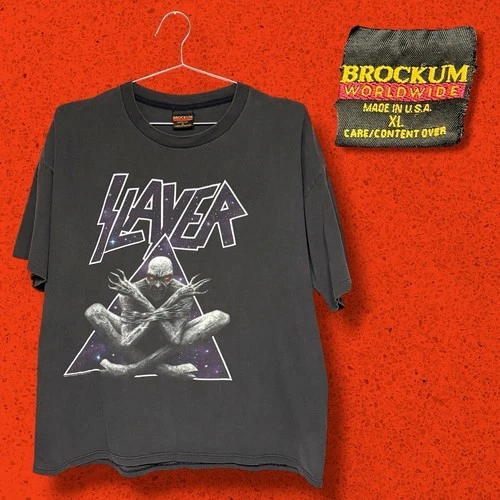 Slayer Divine Intervention Band Tour Black X-La 1990s vintage concert t-shirt, vintage, size L, single stitch, B+ condition