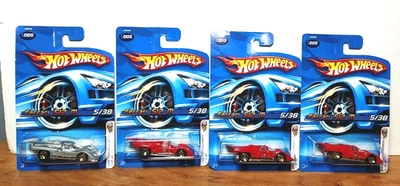 HOT WHEELS 2006 FIRST EDITIONS FERRARI 512 M LOT OF 4 DIE CAST CARS RED & GRAY - Image 1 of 4
