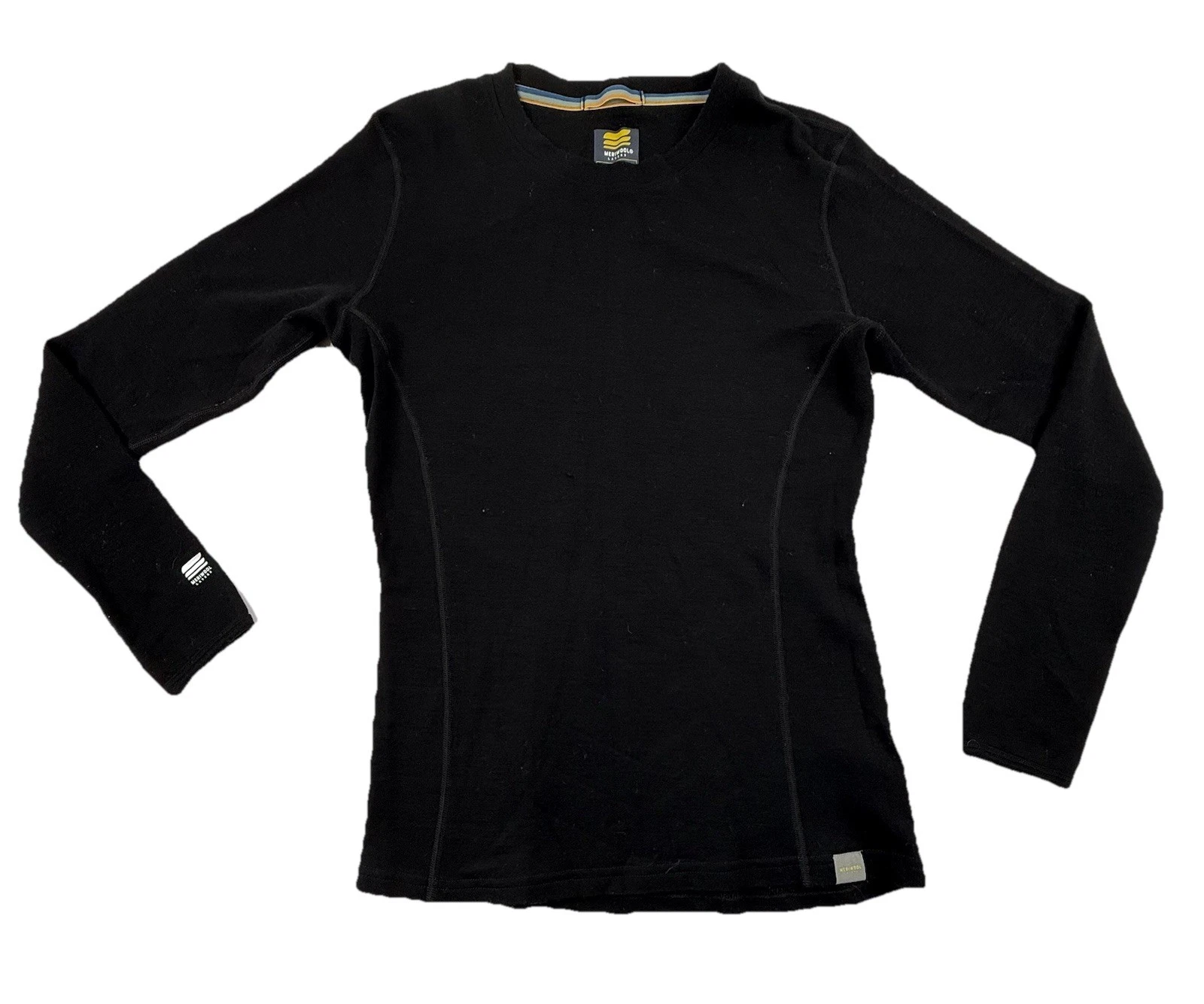 Meriwool Layers Shirt Womens L Black 250g Superfine Merino Wool Base Layer Top