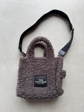 Marc Jacobs Teddy Small Tote Bag Gray Polyester 2WAY with Gusset Authentic