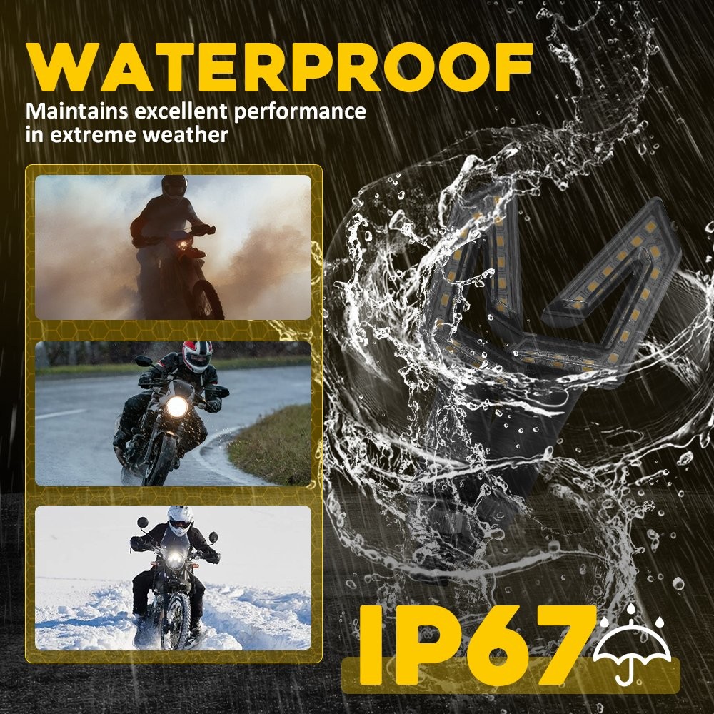 4x Motorcycle Flush Mount Turn Signal Indicator Blinker Smoked Amber LED Light D thumbnail 3