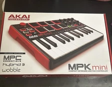 Akai Professional MPK Mini MIDI Keyboard and Pad Controller (Red/Black) Open Box