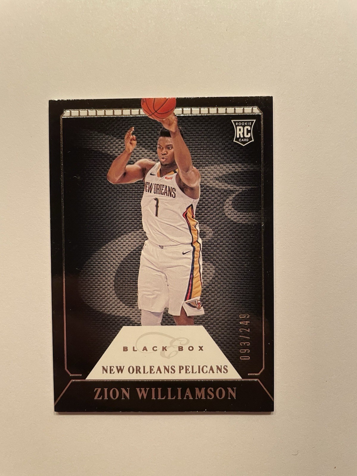 2019-20 Panini Chronicles Elite Black Box /249 Zion Williamson #334 Rookie RC