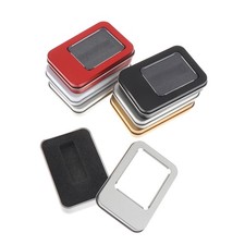 Tinplate U Disk Small Square Box Badge Gift Metal Packaging Box U Disk Large